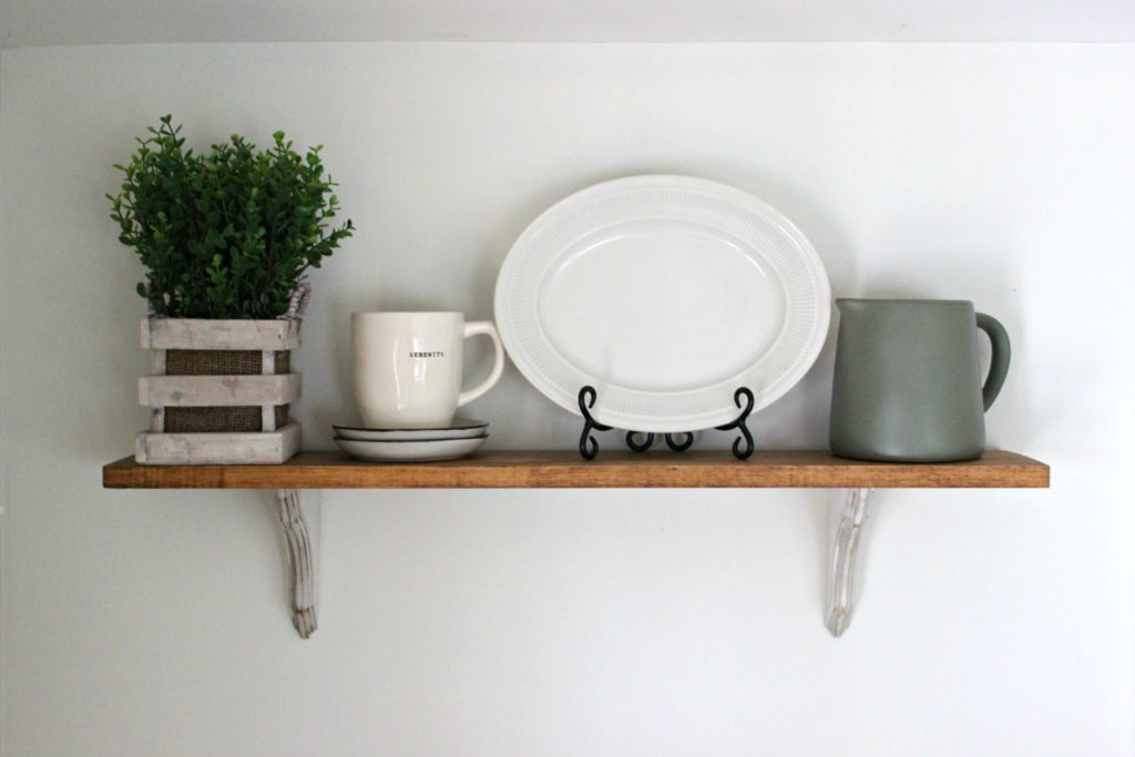 DIY Rustic Kitchen Shelf | Becca Bristow